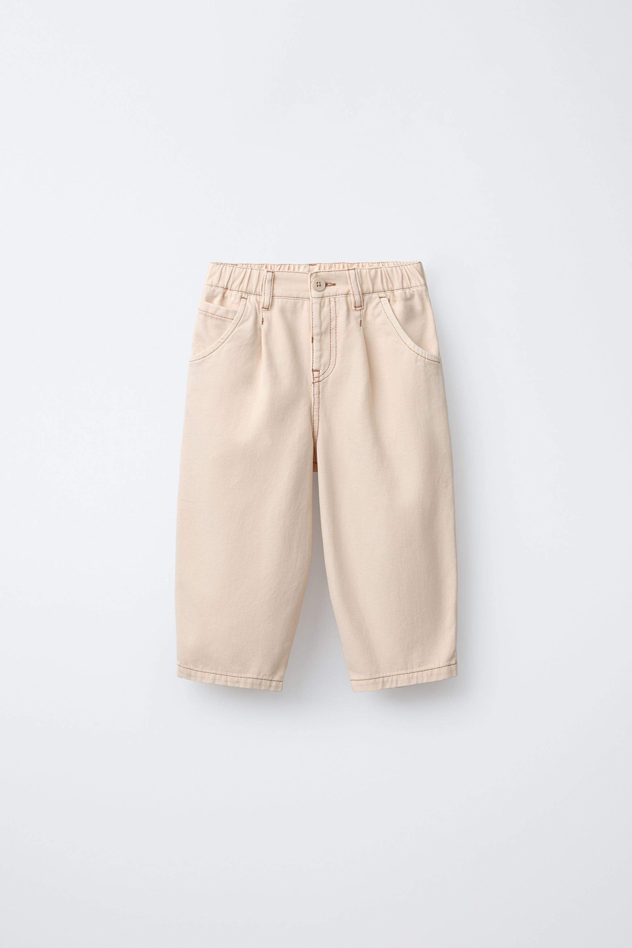 SOFT TOUCH BAGGY PANTS WITH TOPSTITCHING